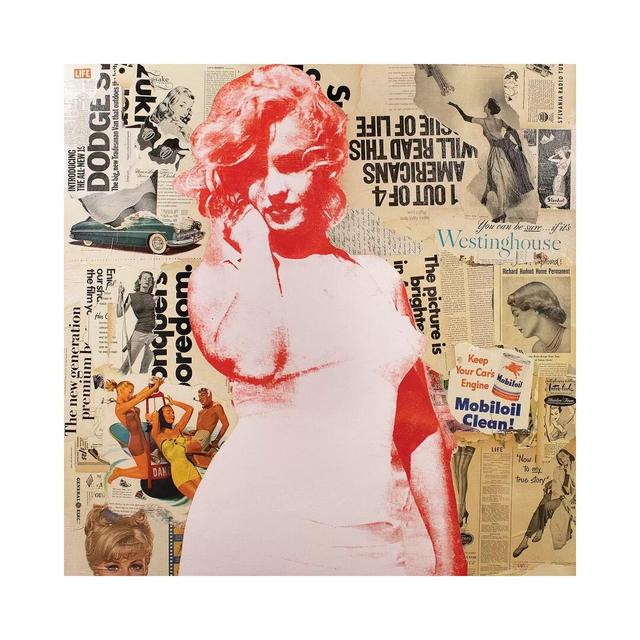 Marilyn - Graphic Art Print on Canvas Ebern Designs Format: Wrapped Canvas, Size: 93.98cm H x 93.98cm W x 3.81cm D on Productcaster.