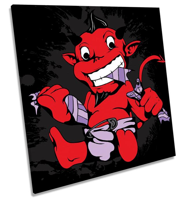 Baby Cute Devil Character - Wrapped Canvas Graphic Art Happy Larry Size: 91.4cm H x 91.4cm W x 4cm D on Productcaster.