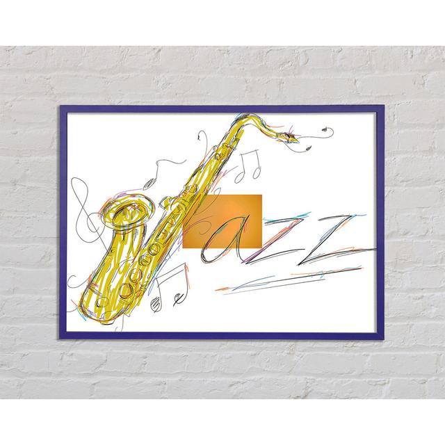 Jazz - Print Rosalind Wheeler Size: 21cm H x 29.7cm W x 1.5cm D, Format: Gunmetal Framed Paper on Productcaster.