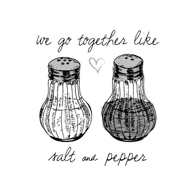 We Go Together Like Salt and Pepper - Wrapped Canvas Painting Print Maturi Size: 51cm H x 51cm W x 3.8cm D on Productcaster.