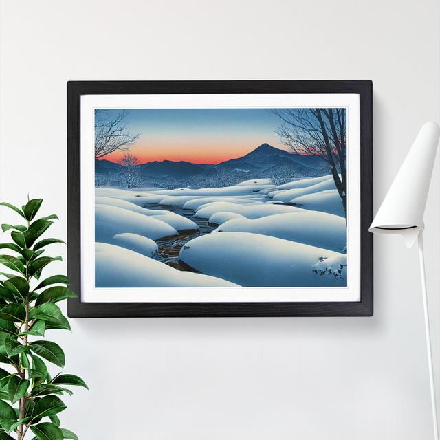 XH1022-8627X Sunset Winter Mountains - Single Picture Frame Print Alpen Home Size: 46cm H x 64cm W x 2cm D, Frame Colour: Black Framed on Productcaster.