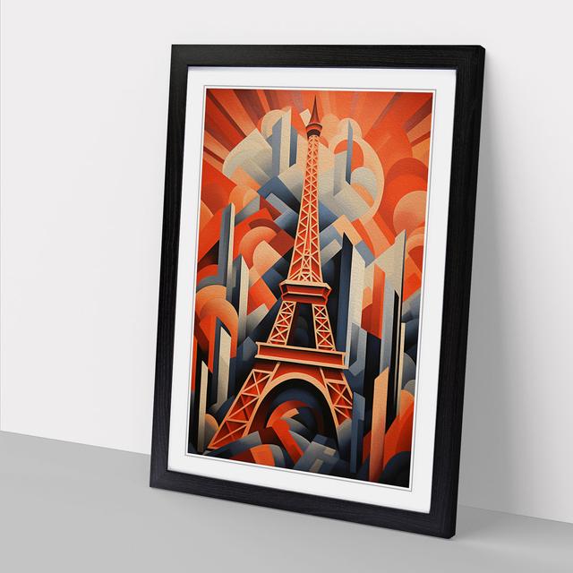 Eiffel Tower Constructivism No.2 - Single Picture Frame Art Prints on Wood 17 Stories Format: Black Framed, Size: 46cm H x 34cm W on Productcaster.