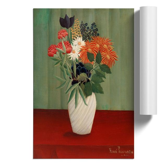 Bouquet of Flowers Vol.2 by Henri Rousseau - Unframed Painting East Urban Home Size: 59cm H x 42cm W x 0.1cm D on Productcaster.