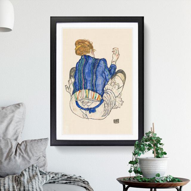 Seated Woman Vol.2 by Egon Schiele - Picture Frame Painting East Urban Home Size: 48cm H x 36cm W x 2cm D, Frame Option: Black Framed on Productcaster.