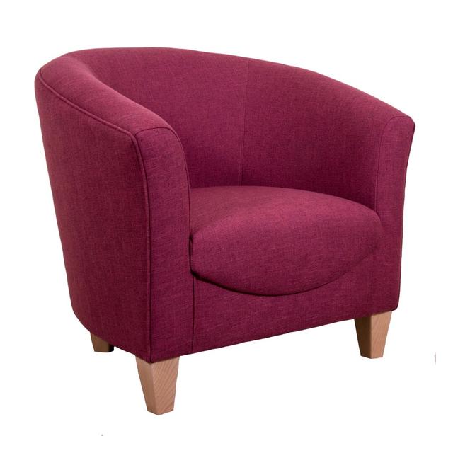 Rio Tub Chair J H Classics Upholstery Colour: Angelina Ivory Pattern, Leg Colour: Mahogany on Productcaster.