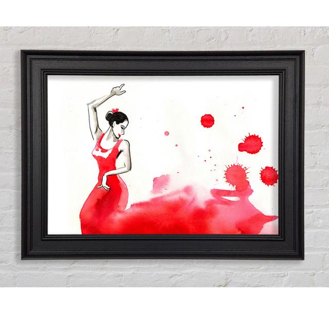 Spanish Flamenco Dancer Framed Print Mercer41 Size: 59.7cm H x 84.1cm W on Productcaster.