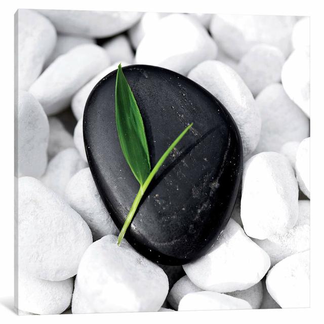 'Zen Stone' Photograph on Wrapped Canvas East Urban Home Size: 66.04cm H x 66.04cm W x 3.81cm D on Productcaster.