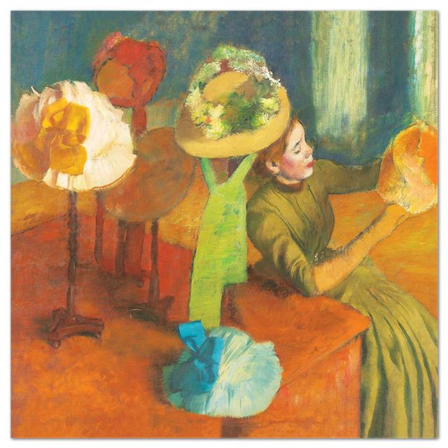 Nel Negozio Di Cappelli by Edgar Degas - No Frame Painting on Canvas Mercer41 Size: 70cm H x 70cm W on Productcaster.