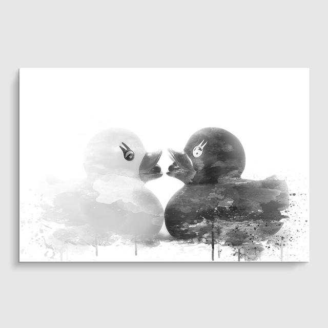 Rubber Ducks Opposites Attract - Unframed Print on Paper Happy Larry Size: 33.1cm H x 84.1cm W on Productcaster.