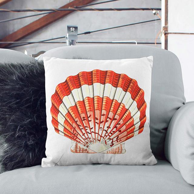 Scallop Shell by George Shaw Cushion with Filling East Urban Home Size: 55cm H x 55cm W x 20cm D, Backing Colour: White on Productcaster.