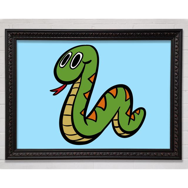 Cartoon Snake Baby Blue - Print Bright Star Size: 59.7cm H x 84.1cm W x 3cm D on Productcaster.