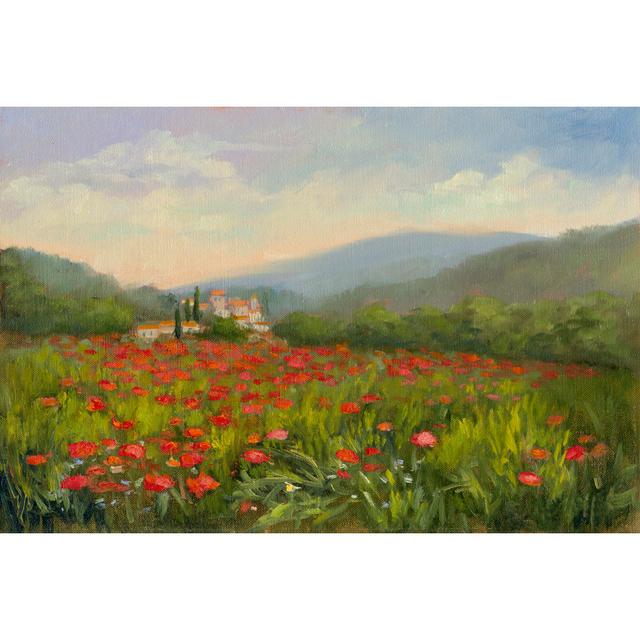 Umbrian Poppy Field by Mary Jean Weber - Wrapped Canvas Painting Marlow Home Co. Size: 81cm H x 122cm W x 3.8cm D on Productcaster.