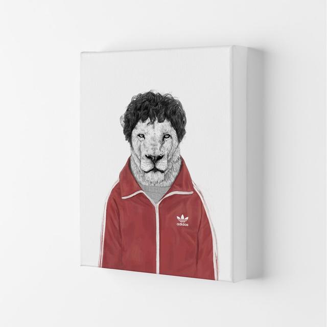 Chas Lion by Mercedes Lopes Charro - Print East Urban Home Size: 59.4cm H x 42cm W x 4cm D, Frame Options: Wrapped Canvas on Productcaster.