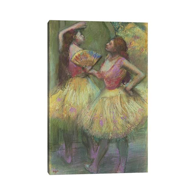 Two Dancers Before Going On Stage, 1888 by Edgar Degas - Wrapped Canvas Painting ClassicLiving Size: 45.7cm H x 30.5cm W x 1.9cm D on Productcaster.