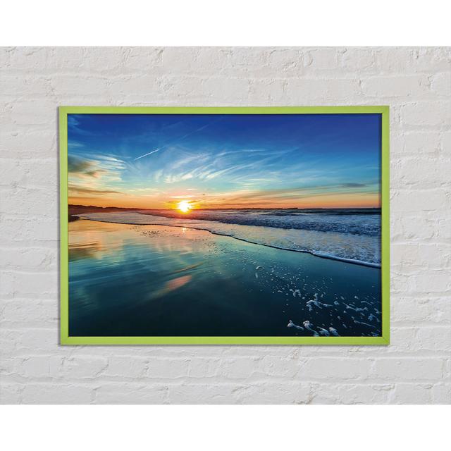 Auster Turquoise Ocean Swell - Single Picture Frame Art Prints Highland Dunes Size: 42cm H x 59.7cm W x 2cm D on Productcaster.