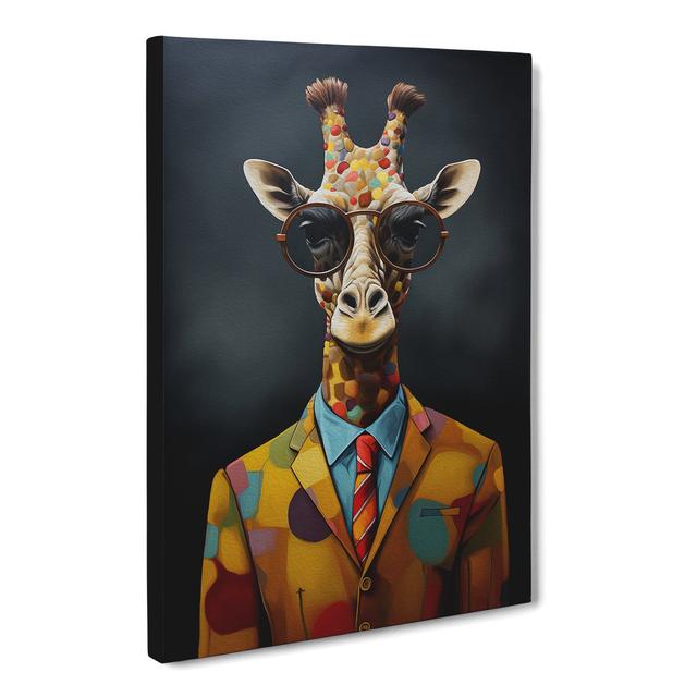 Giraffe Dadaism Art Happy Larry Size: 76cm H x 50cm W x 3cm D on Productcaster.