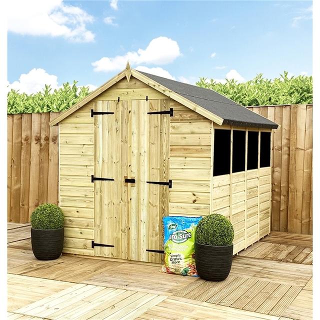 Shepton 5 ft. W x 10 ft. D Solid Wood Garden Shed Dakota Fields on Productcaster.