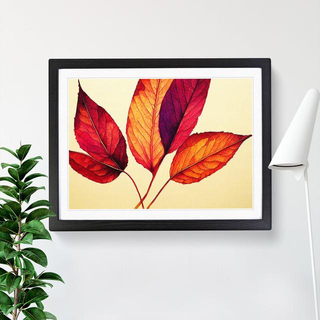 Watercolour Plant Leaf Vol.4 - Picture Frame Graphic Art 17 Stories Frame Colour: Black Framed, Size: 25cm H x 34cm W x 2cm D on Productcaster.