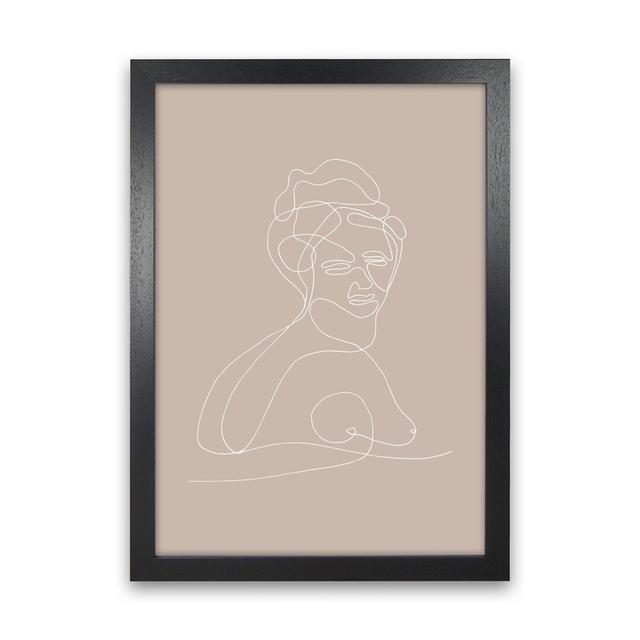 Line Bust Female Statue - Graphic Art Print on Paper 17 Stories Frame Option: Black Frame, Size: 33.7cm H x 25cm W x 3cm D on Productcaster.