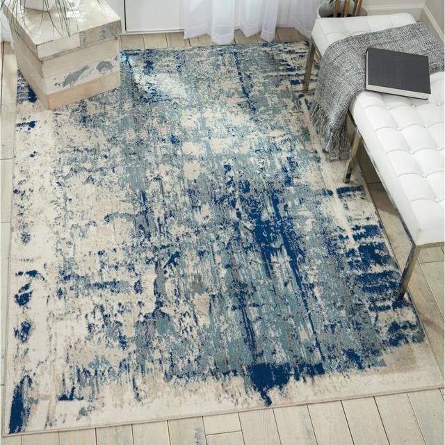 Cosmo Blue Rug Williston Forge Rug Size: Rectangle 160 x 221cm on Productcaster.