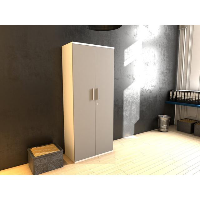 Favela 2 Door Storage Cabinet Symple Stuff Finish: White/Grey on Productcaster.