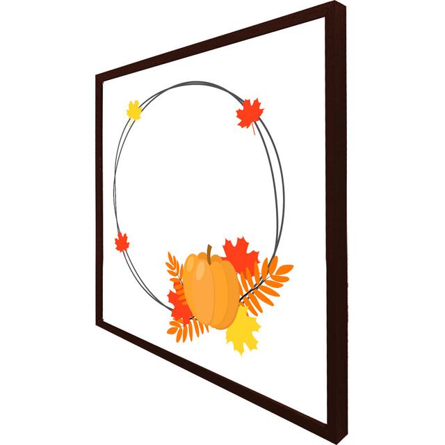 Asle Pumpkin - Single Picture Frame Print Metro Lane Size: 76cm H x 76cm W x 4cm D, Frame Colour: Brown Framed on Productcaster.