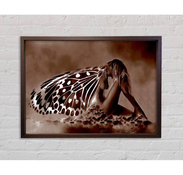 Chocolate Butterfly Landing - Single Picture Frame Art Prints on Canvas Bright Star Size: 84.1cm H x 118.9cm W 3.3cm D on Productcaster.