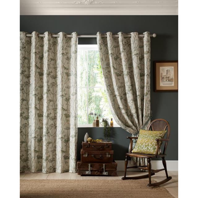 Wild Chervil Room Darkening Eyelet Curtain Clarissa Hulse Panel Size: 168 W x 229 D cm on Productcaster.