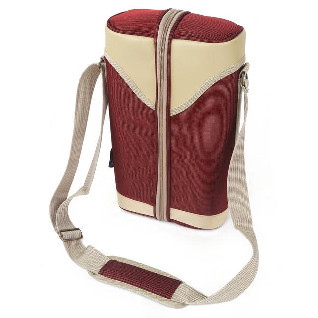 Deluxe Flask Hamper Picnic Backpack Dakota Fields Colour: Mulberry Red on Productcaster.