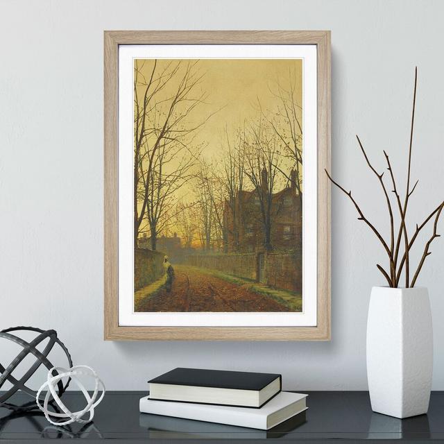 Late October by John Atkinson Grimshaw - Picture Frame Painting East Urban Home Size: 36cm H x 27cm W x 2cm D, Frame Option: Oak Framed on Productcaster.