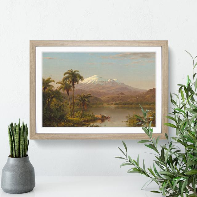 Tamaca Palms by Frederic Edwin Church - Picture Frame Painting East Urban Home Size: 48cm H x 65cm W x 2cm D, Frame Option: Oak Framed on Productcaster.