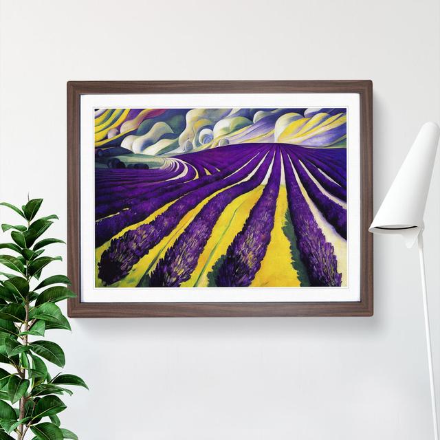 XH1022-8641X Superb Lavender Flower Field - Single Picture Frame Painting Lily Manor Frame Colour: Walnut, Size: 25cm H x 34cm W x 2cm D on Productcaster.