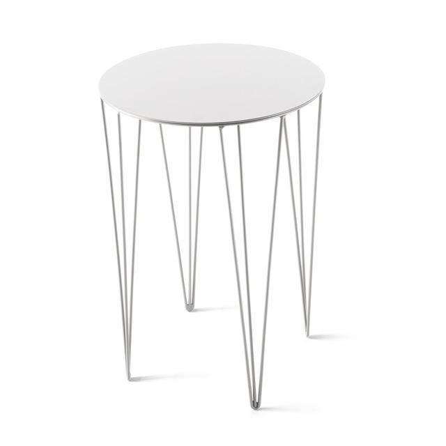 Chele Side Table Corrigan Studio Finish: White, Size: 35 cm H x 50 cm W x 50 cm D on Productcaster.