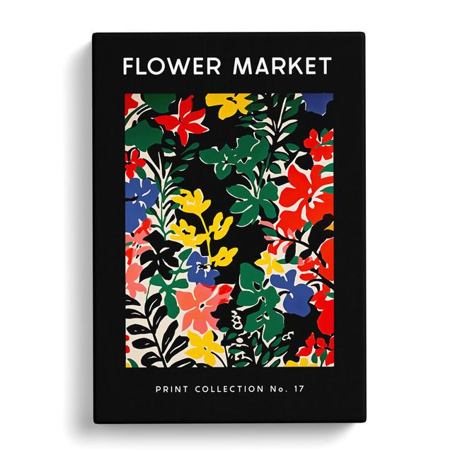 XMKTMKT-258 Flower Market Exhibition Black No.17 - Wrapped Canvas Print George Oliver Size: 76cm H x 50cm W x 3cm D on Productcaster.