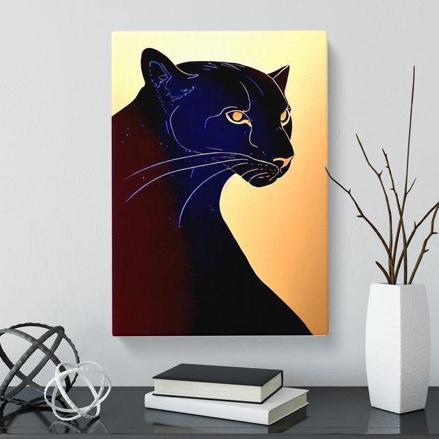 CAN-V0523-1742X Panther Portrait - Wrapped Canvas Graphic Art Latitude Vive Size: 60cm H x 40cm W on Productcaster.