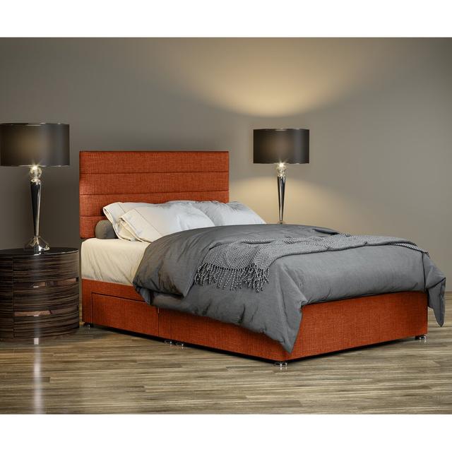 Sitka Divan Bases 17 Stories Colour: Orange, Size: Double (4'6) on Productcaster.