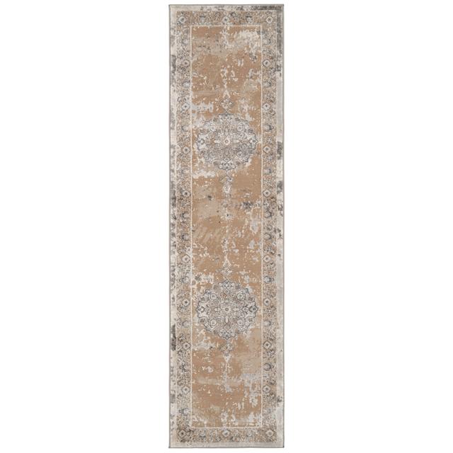 Beige Distressed Traditional Medallion Rug Kukoon Rug Size: Rectangle 120 x 170cm on Productcaster.