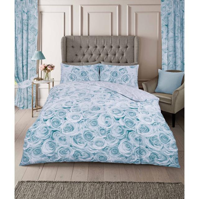 Northam 180 TC Reversible Duvet Cover Set Rosdorf Park Colour: Blue, Size: Kingsize - 2 Standard Pillowcases on Productcaster.