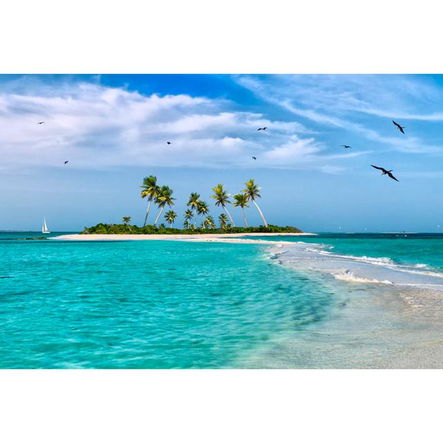 Tropical Fantasy Island In The Caribbean Sea by Apomares - No Frame Art Prints on Canvas Beachcrest Home Size: 30cm H x 46cm W on Productcaster.