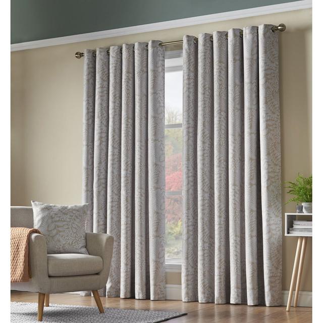 Iniguez Polyester Room Darkening Grommet / Eyelet Curtain Pair (Set of 2) Marlow Home Co. Panel Size: 229 W x 183 D cm, Colour: Cream on Productcaster.