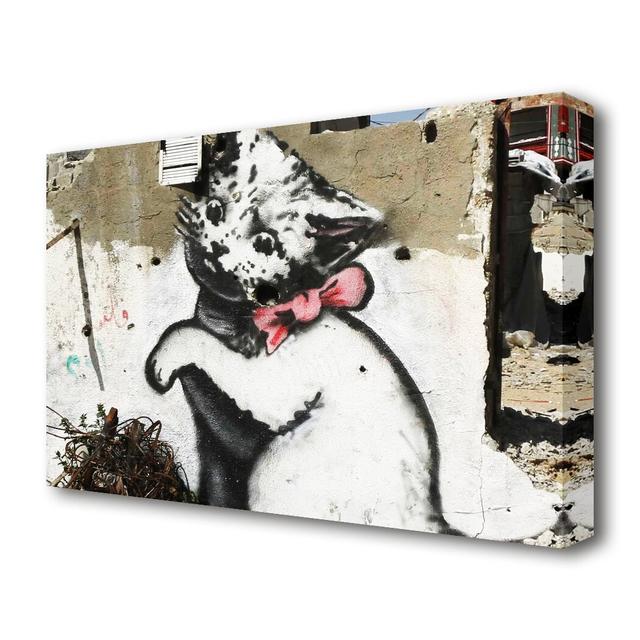 'Cat Pink Bow' - Canvas Photographic Print East Urban Home Size: 81.3 cm H x 121.9 cm W on Productcaster.