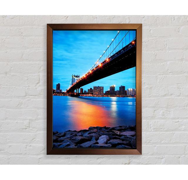 Sunset Harbour Bridge - Single Picture Frame Art Prints Bright Star Size: 84.1cm H x 59.7cm W x 3.4cm D on Productcaster.