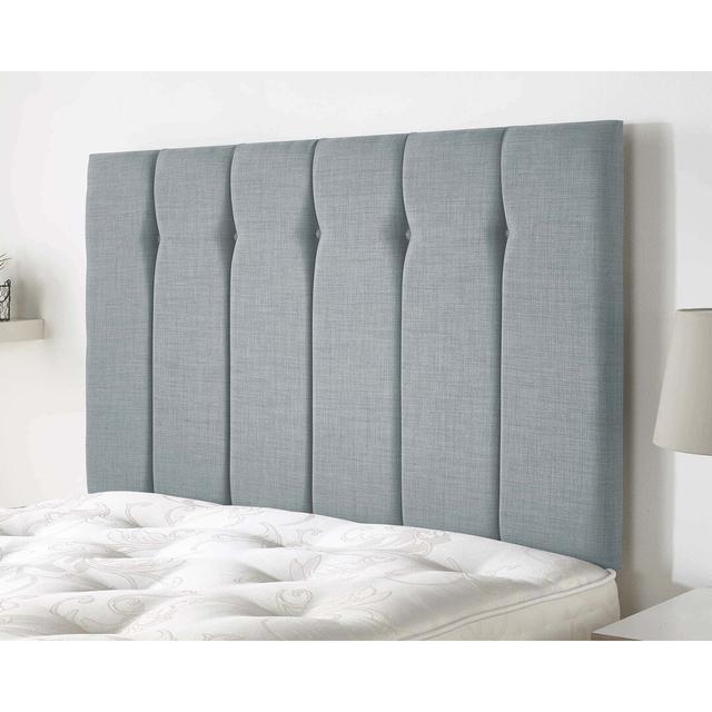 Aiman Upholstered Headboard 17 Stories Size: Double (4'6), Colour: Sky Blue on Productcaster.