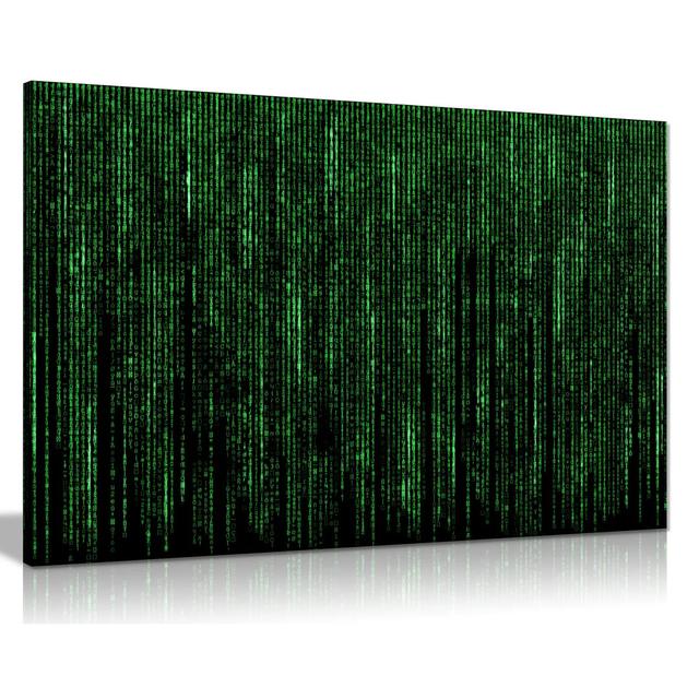 The Matrix Movie Source Code - Wrapped Canvas Graphic Art Williston Forge Size: 41cm H x 61cm W on Productcaster.