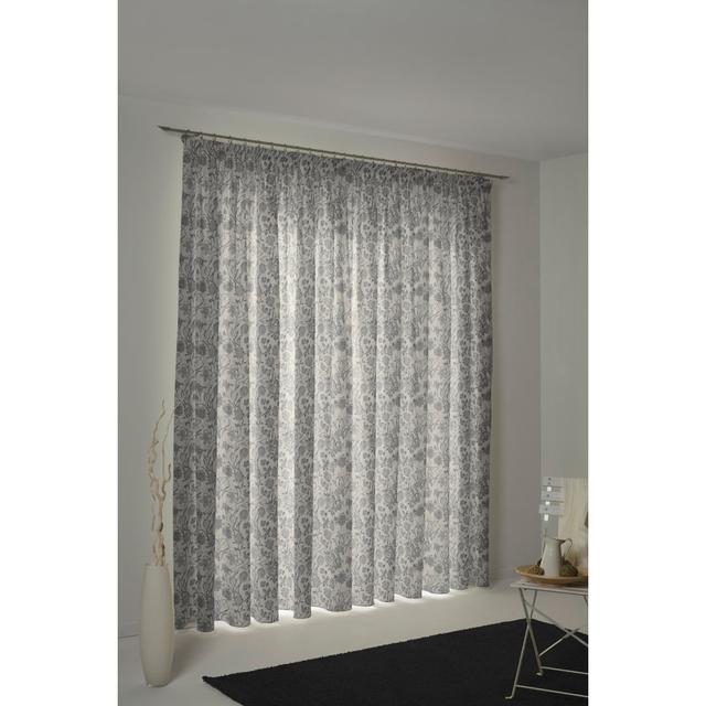 Micheal Pinch Pleat Opaque Single Curtain August Grove Colour: Black / Grey., Size: 245cm Width x 145cm Drop on Productcaster.