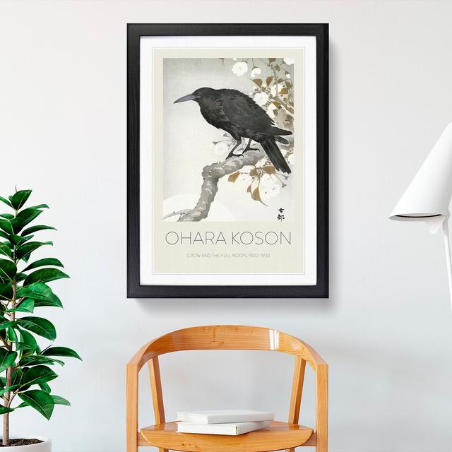 A Crow on the Blossom Tree by Ohara Koson - Picture Frame Painting East Urban Home Size: 36cm H x 27cm W x 2cm D, Frame Option: Black Framed on Productcaster.