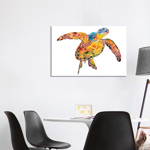 Sea Turtle I by Jo Lynch - Wrapped Canvas Art Prints Bay Isle Home Size: 66.04cm H x 101.6cm W on Productcaster.