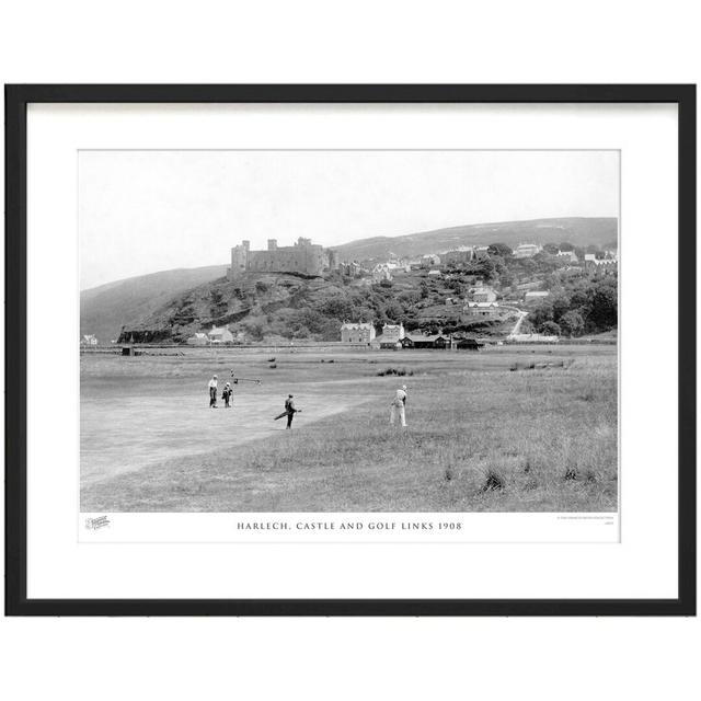 'Harlech, Castle and Golf Links 1908' - Picture Frame Photograph Print on Paper The Francis Frith Collection Size: 60cm H x 80cm W x 2.3cm D on Productcaster.