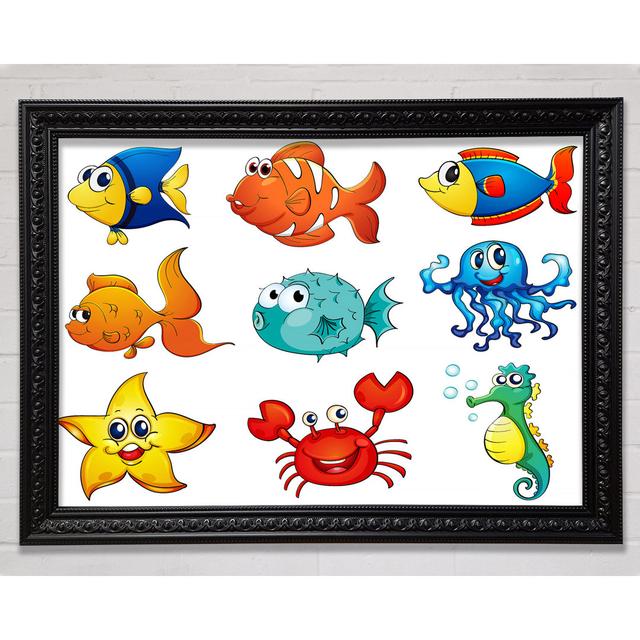 Happy Fish 2 Framed Print Harriet Bee Size: 84.1cm H x 118.9cm W on Productcaster.