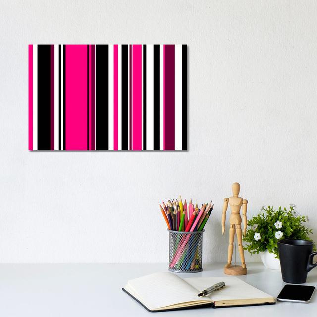 Deep Pink on Black by iCanvas - Wrapped Canvas Graphic Art Latitude Run Size: 20.32cm H x 30.48cm W x 1.905cm D on Productcaster.